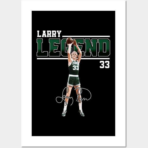 Larry Bird Legend Air Bird Basketball Signature Vintage Retro 80s 90s Bootleg Rap Style Wall Art by CarDE